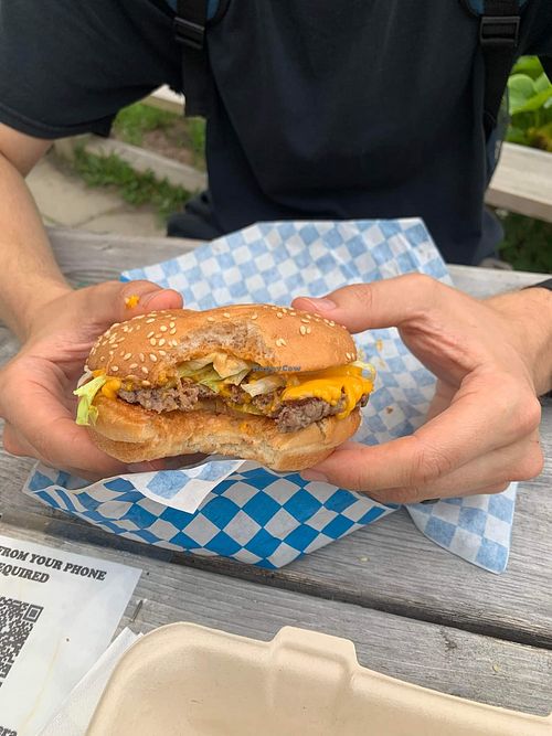 Vegan Smash Burger at Lemon Dogs in Halifax