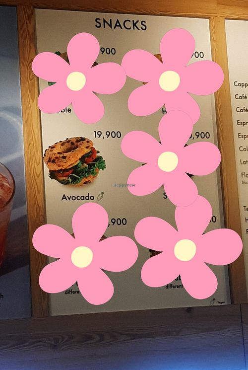 This bagel was labelled as "vegan". Always better to double-check the ingredients before ordering food at non-vegan places though. at Coffee Fellows - Shangri-la in Ulaanbaatar