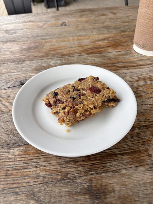 Vegan flapjackk  at Camley Street Natural Park Visitor Centre in London