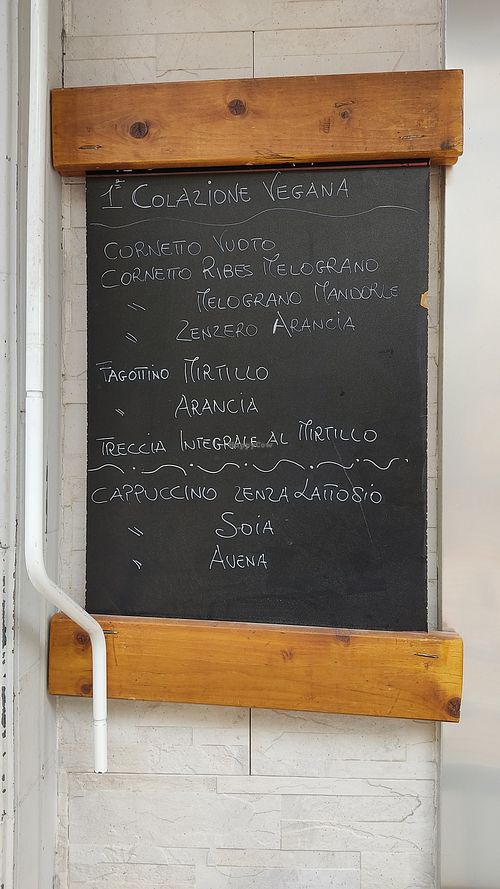 Menu at Shebar in Pompei