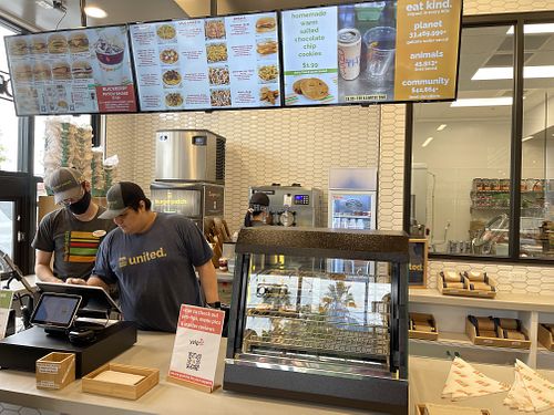 the menu is frequently updated; I love the vegan Mac with fake bacon  at Burger Patch - Land Park in Sacramento