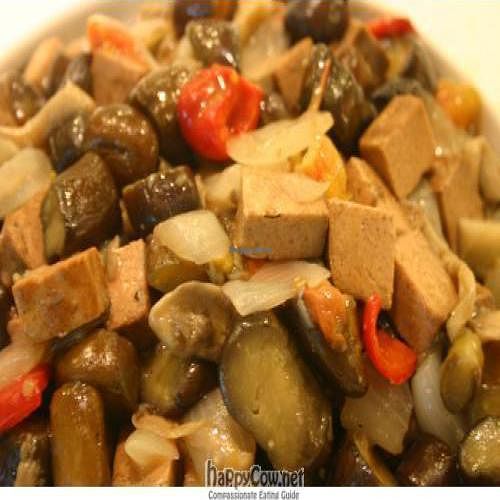 Eggplant with tomato at New Start Restaurant in Seoul