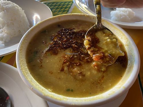 Curry with chili oil at Nazim Indian Restaurant in Vang Vieng