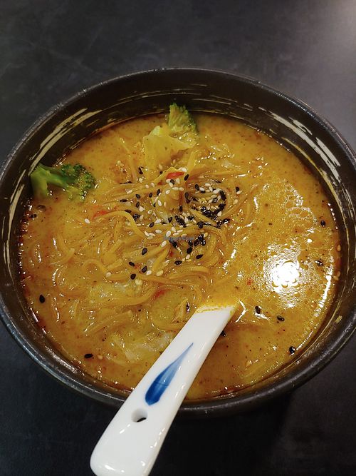 Volcano noodles spicy level 4 at Plant A Seed Vegan in Penang