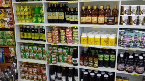 Hunza store aisle -veggieburgers at Hunza Maul 훈자건강마을 in Seoul