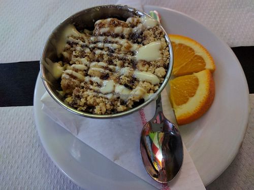 Apple Crumble at Veggie Garden - Dels Angels in Barcelona