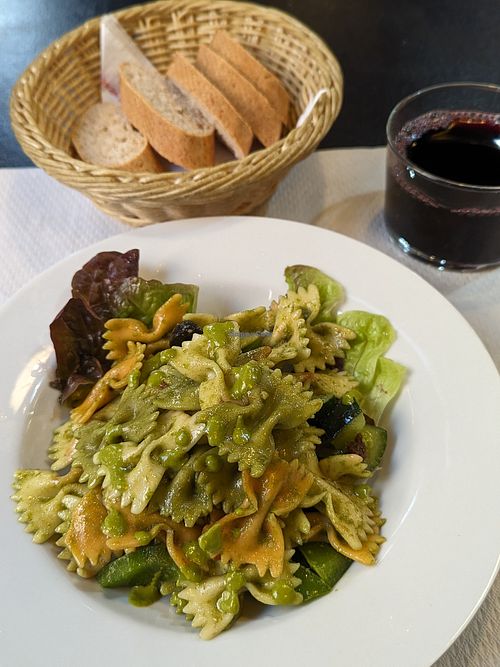 Pesto pasta at Veggie Garden - Dels Angels in Barcelona