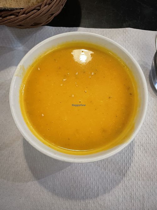 Carrot soup  at Veggie Garden - Dels Angels in Barcelona