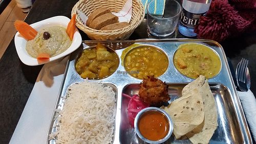 Babaganoush and Thali at Veggie Garden - Dels Angels in Barcelona