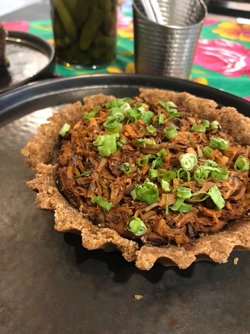 Mangará and manioc quiche  at Coité in Brasilia