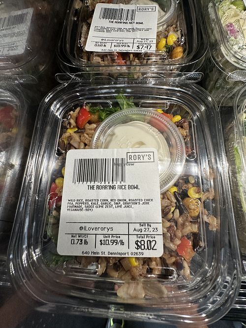 Rice bowl  at Rory's Market in Dennis Port