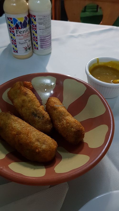 Eggplant croquettes served with apricot sauce at Basha in Rio De Janeiro