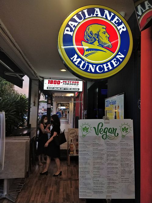 big vegan menu along the 5 foot way.   at The Rebel Company - Maybe closed in Northeast Singapore