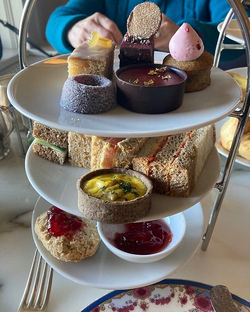 Vegan afternoon tea 💙 #Veganuary at Tea at The Empress in Victoria