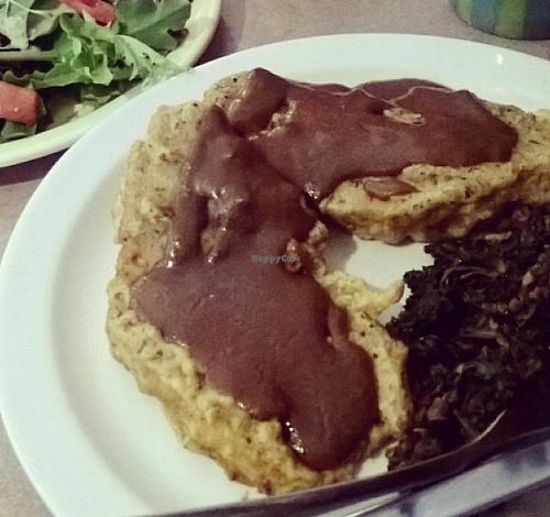 Vegan Chicken Fried Seitan.  at Harrison Street Cafe in Richmond