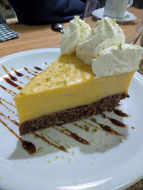 Lemon pie at El Patio Vegan in Ramos Mejia