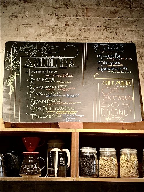 4 kinds of vegan milks!  at Taylor Books in Charleston