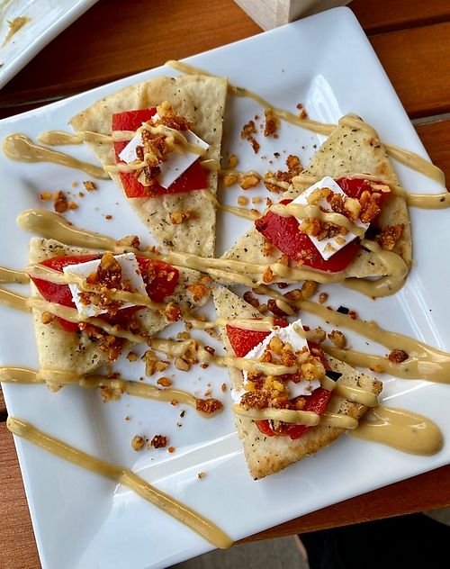 Vegan canapés   at Apéritif in Durham