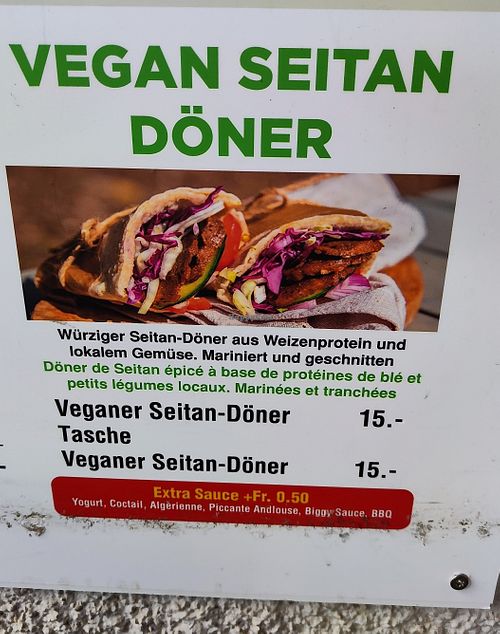 Döner ad at Pizza Time in Murten