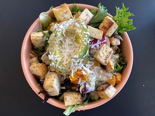 Coconut rice bowl  at Pinkavo Cafe in Langley