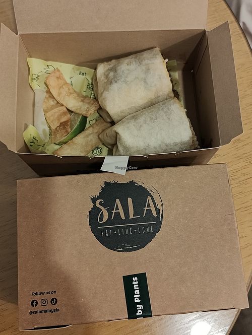 Mushroom asada burritos. Buy 1 get 1 free on meatless Monday. RM24 at Sala - Berjaya Times Square in Kuala Lumpur