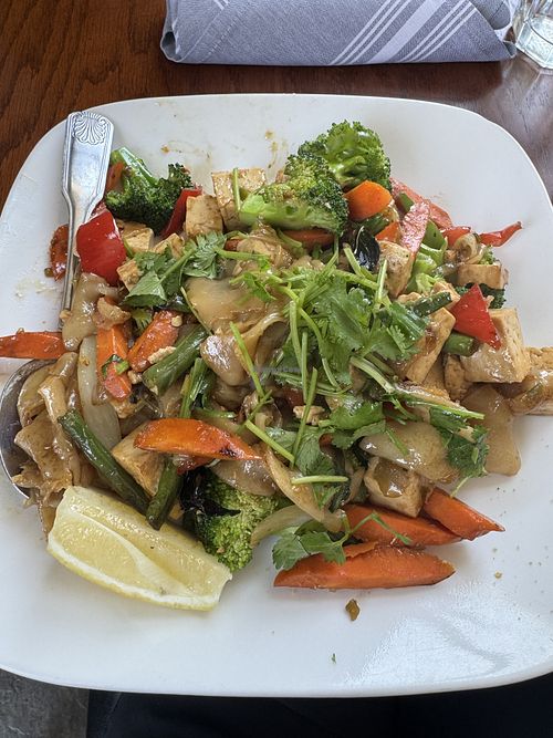 Drunken noodles  at 101 Thai Way in Cloverdale