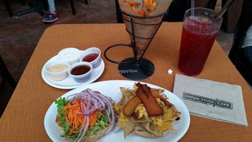 Oklahoma bacon cheeseburger at Native Foods in Tigard