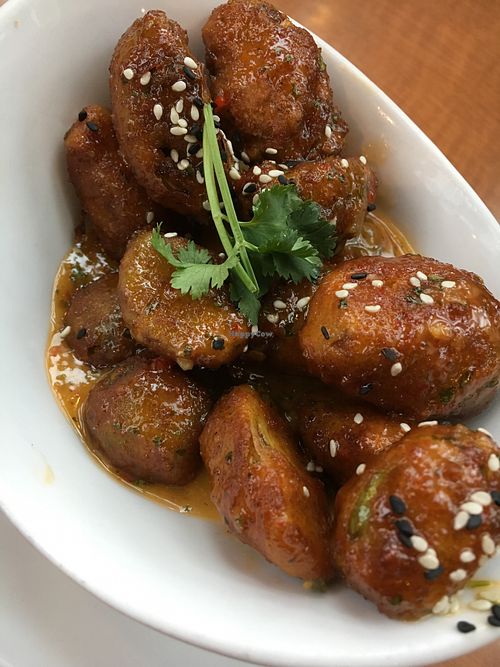 Brussels Sprout Bang Bang like Wow!!! at Native Foods in Tigard