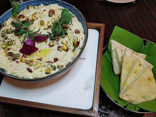 Classic Hummus with Za'atar & Orange oil  
S$16 at Cultivate Cafe in Central Singapore