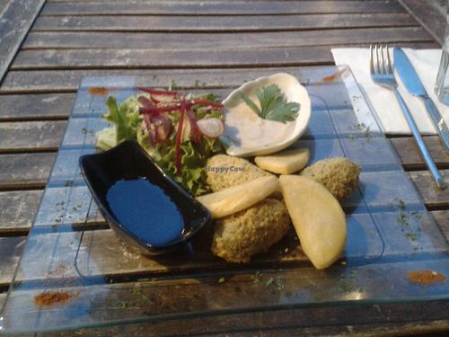 Panisse and falafel at Mariposas in Marseille