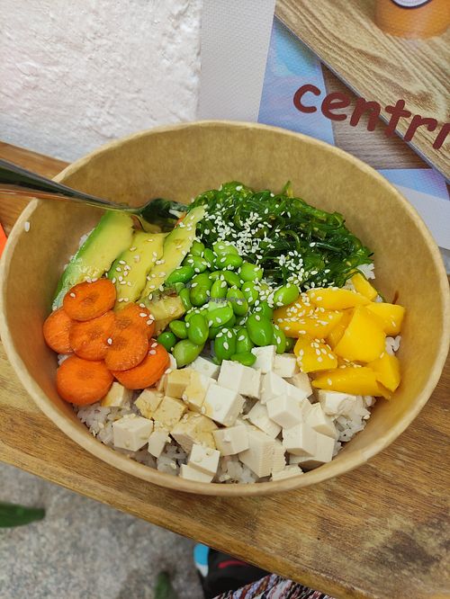 Large poke bowl at Florence Cafe in Benalmadena
