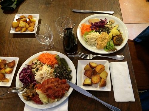 Our vegan meal  at La Pierre Vive in Chalon-sur-saone