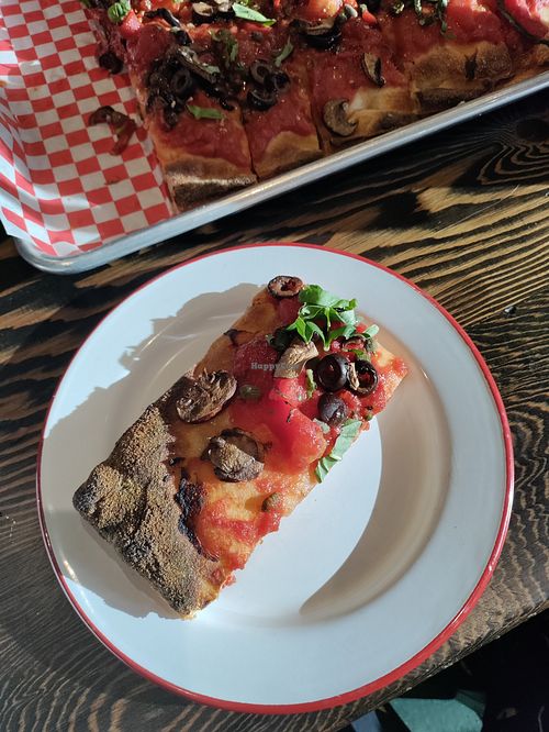 Pizza slice at City Square Pizzeria in Walnut Creek