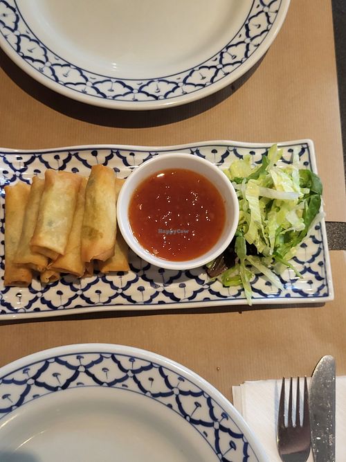 Spring rolls at Thai Garden Restaurang in Tomelilla