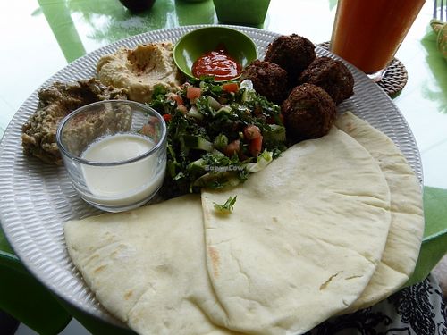 Middle Eastern Plate at Akar Cafe in Lovina