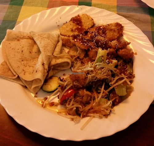 Vegan chicken was delicious at TerraZen Centre in Amsterdam