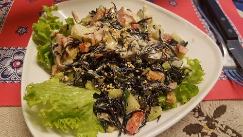 Seaweed salad. Taste like prawn cocktails in sauce at TerraZen Centre in Amsterdam