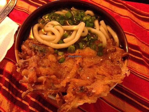 Udon with tempura at TerraZen Centre in Amsterdam