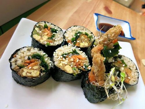 Crispy Tempeh Sushi at TerraZen Centre in Amsterdam