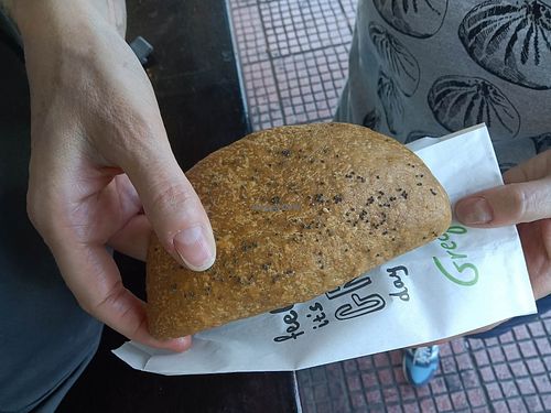 Dry & not very tasty vegan cheese pie. at Gregory's in Piraeus