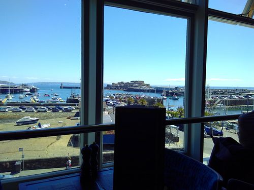 the view at Crêpe Maison in Guernsey