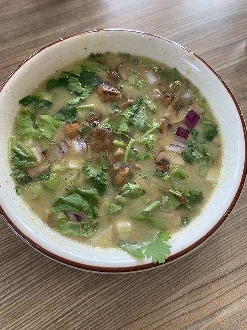 G-BOM soup - it’s yummy!   at Himalaya Vegan in Sacramento