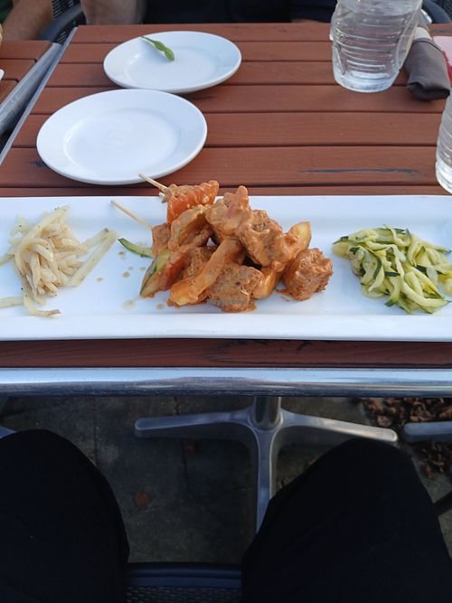 Veggie curry skewers at The Pacific Kitchen in Montgomery