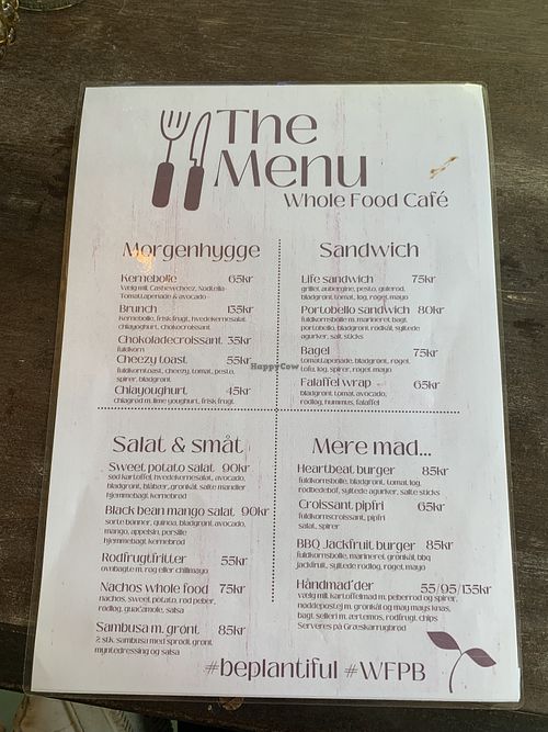Menu  at Whole Food Cafe in Thisted