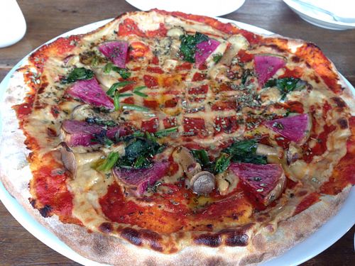 pizza at Vegans Cafe and Restaurant in Kyoto