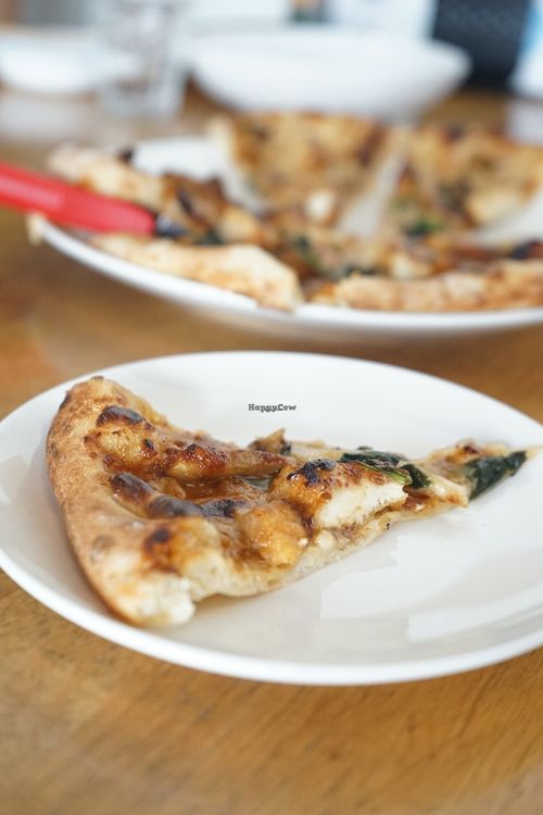 Barbecue tofu pizza. at Vegans Cafe and Restaurant in Kyoto