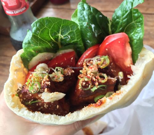 very good pita sandwich, great sauce at Vegans Cafe and Restaurant in Kyoto