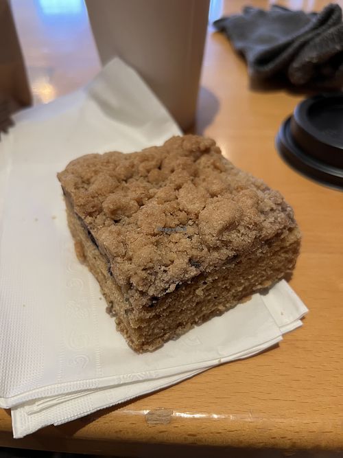 Vegan coffee cake  at Gryphon Cafe in West Chester