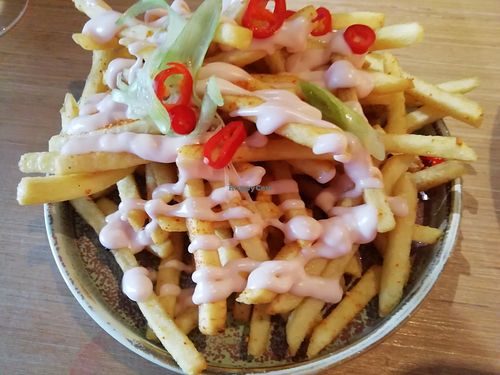 Togatashi fries at Forked Up Vegan Kitchen - Blackstock Market in Liverpool