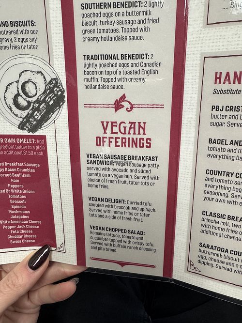   at The Country Corner Cafe in Saratoga Springs